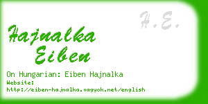 hajnalka eiben business card